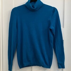 Talbots Bright Blue and Green (teal?) Knit Turtleneck